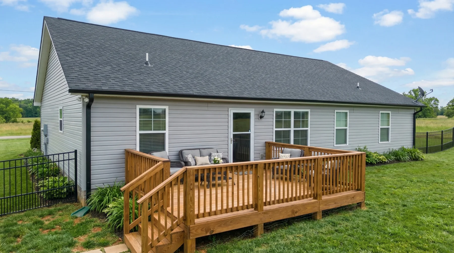 House Exterior with New Deck