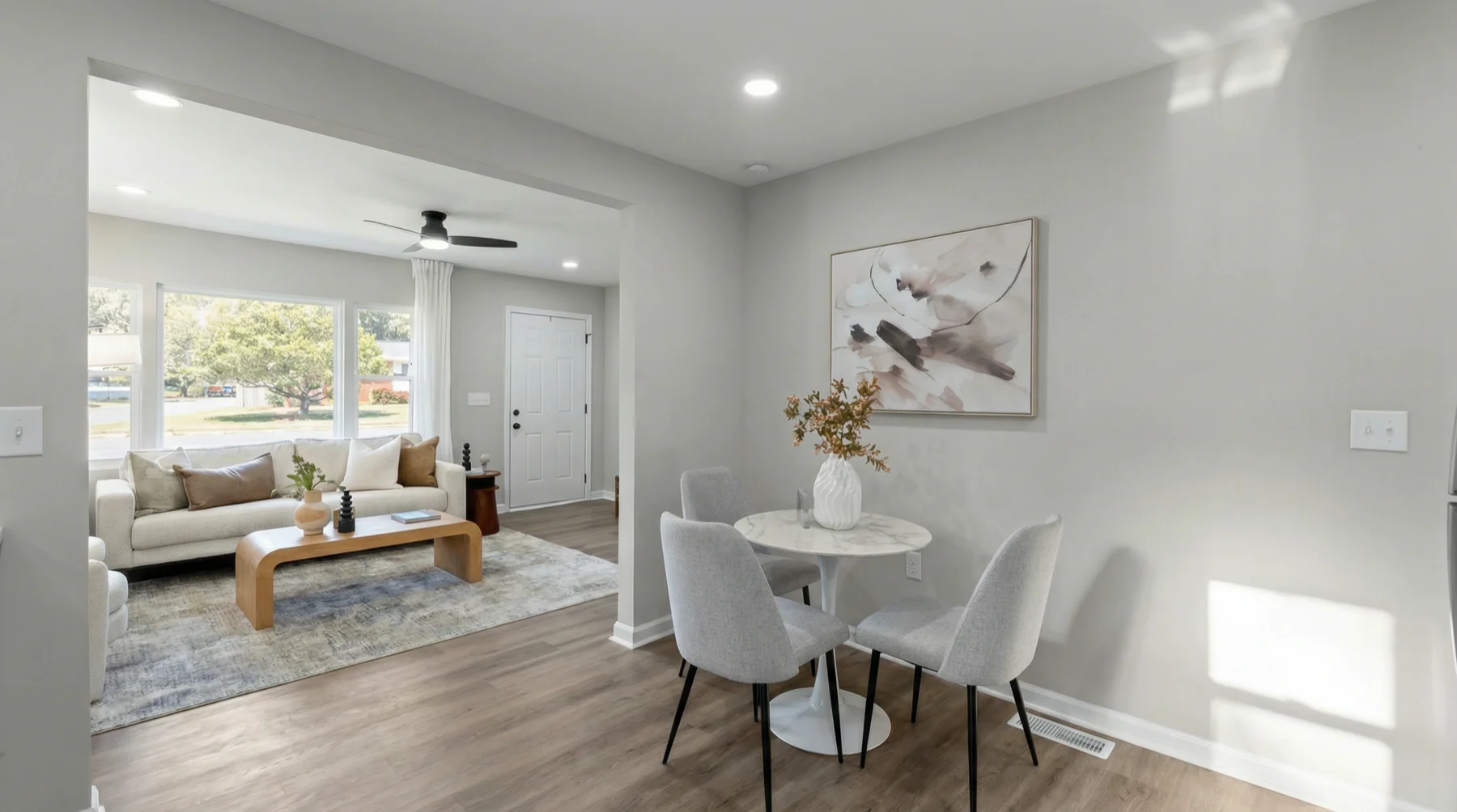 Open Concept Living and Dining Room