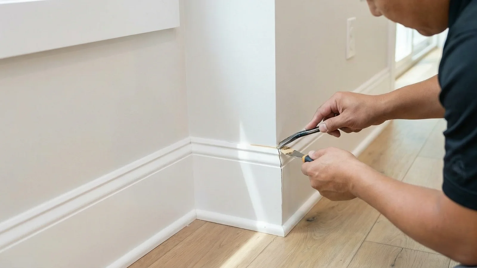 Baseboard and trim installation