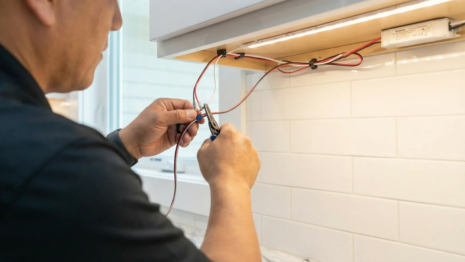 Under Cabinet Lighting Wiring in Kitchen