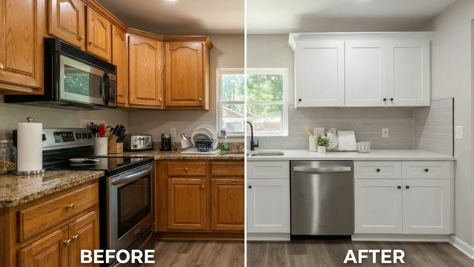 Kitchen remodeling before and after transformation