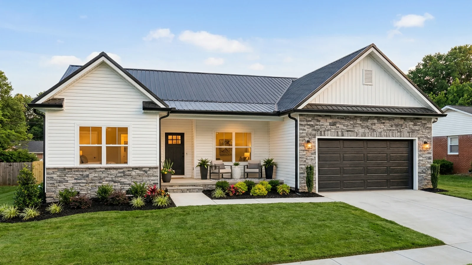 Modern home exterior in Charlotte NC