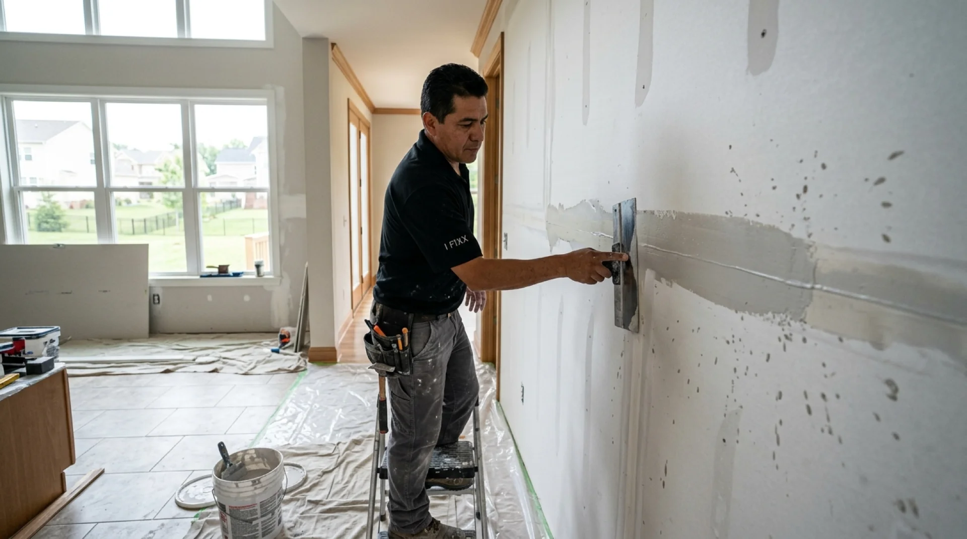 Applying joint compound drywall repair