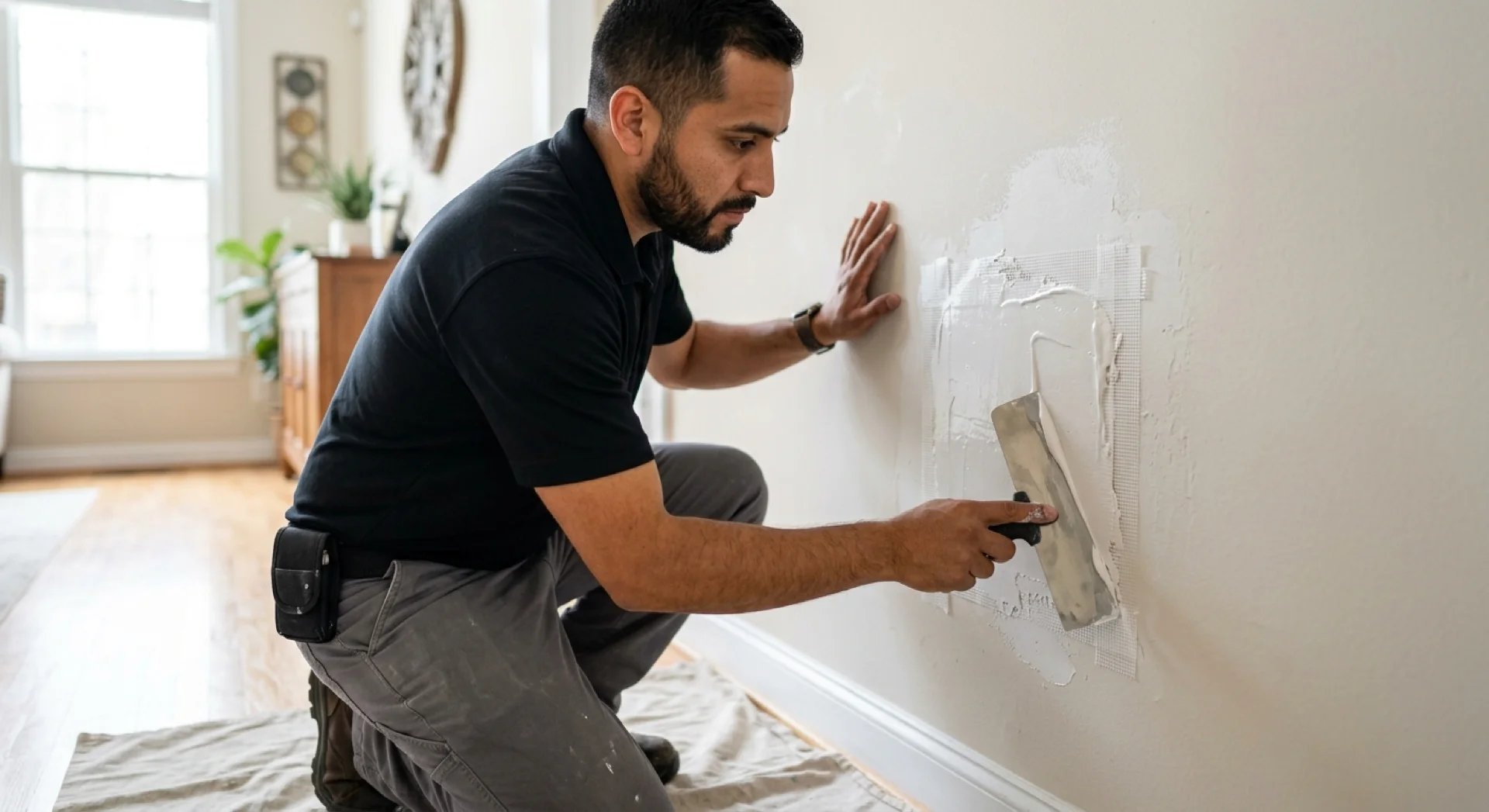 Joint compound patching drywall Charlotte